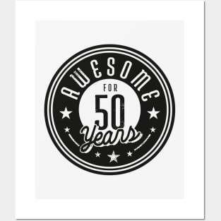 Vintage Awesome for 50 Years // Retro 50th Birthday Celebration B Posters and Art